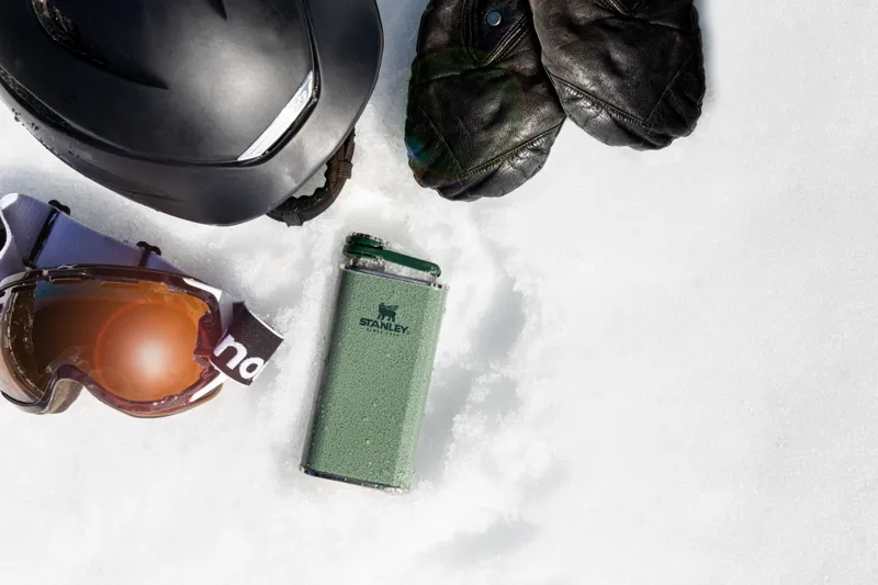 Stanley Classic Easy Fill Wide Mouth Flask 0.23L Hammertone Green-2